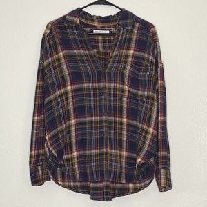 Free People Hidden Valley Plaid Button Down XS